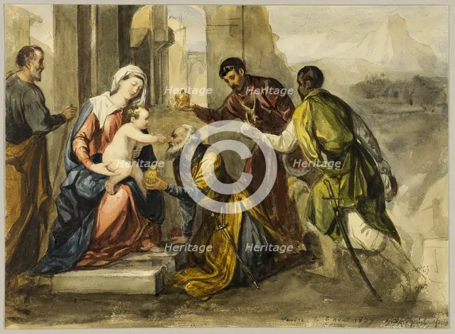 Adoration of the Magi, 1827. Creator: Unknown.