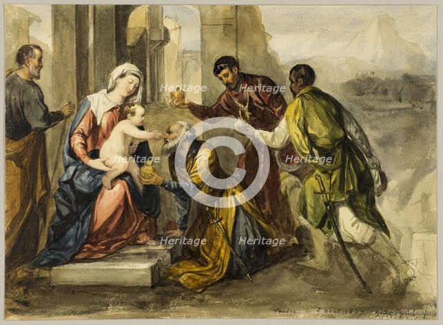 Adoration of the Magi, 1827. Creator: Unknown.