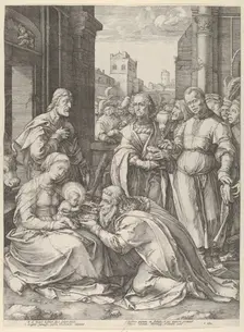 Adoration of the Magi,.n.d., n.d.. Creator: Hendrik Goltzius