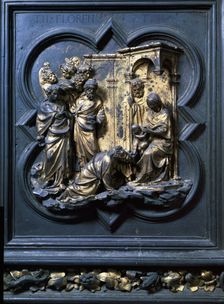 Adoration of the Magi north door of the Baptistery of Florence, 14th-15th century. Creator: Ghiberti, Lorenzo (1378 - 1455)
