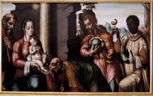 Adoration of the Magi oil by Luis Morales