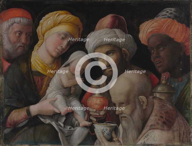 Adoration of the Magi, about 1495-1505. Creator: Andrea Mantegna.