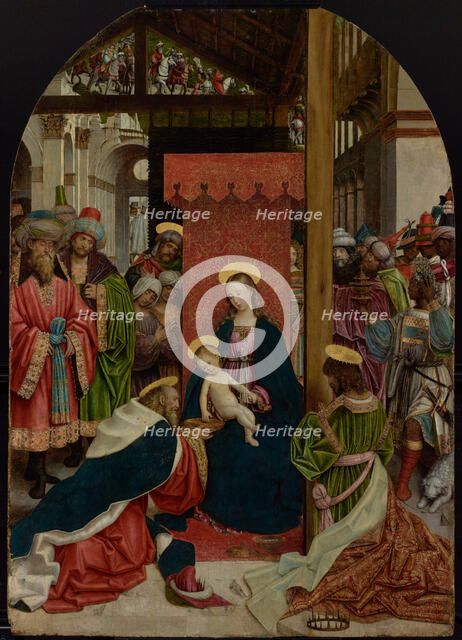 Adoration of the Magi, about 1520. Creator: Defendente Ferrari.