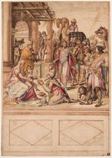 Adoration of the Magi, after 1546. Creator: School of Clovio