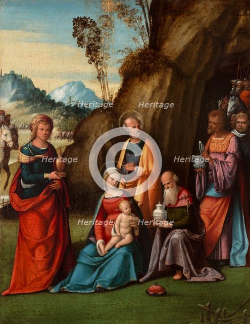 Adoration of the Magi, between 1510-1513. Creator: Benvenuto Tisi da Garofalo.