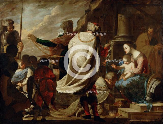 Adoration of the Magi, c. 1640. Artist: Cavallino, Bernardo (1616-1656)