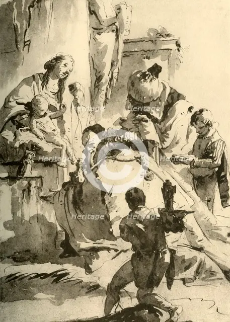 'Adoration of the Magi', c1745, (1928). Artist: Giovanni Battista Tiepolo.
