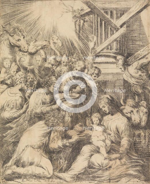 Adoration of the Magi, ca. 1553-60 (?). Creator: Andrea Schiavone.