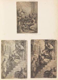 Adoration of the Magi, Christ and the Women on the Staircase, ca. 1541-44 (?). Creator: Andrea Schiavone