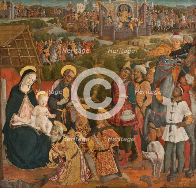 Adoration of the Magi, late 15th-early 16th century. Creator: Guidoccio Cozzarelli.