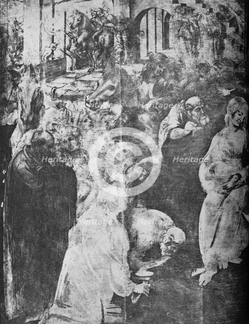'Adoration of the Magi - Left-hand lower portion', c1481 (1945). Artist: Leonardo da Vinci.