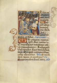 Adoration of the Magi; Poncher Hours, about 1500. Creator: Master of Cardinal Bourbon