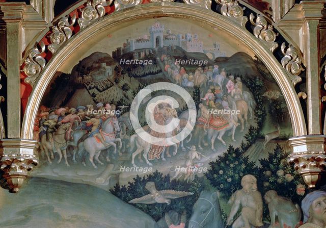 'Adoration of the Magi' (The Strozzi Altarpiece), (detail), 1423. Artist: Gentile da Fabriano