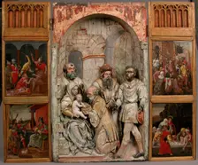 Adoration of the Magi Triptych Panel, German, 16th century. Creator: Unknown