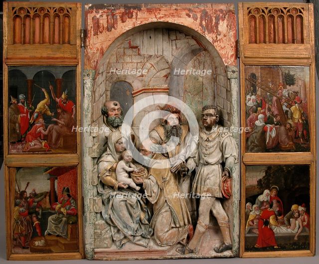Adoration of the Magi Triptych Panel, German, 16th century. Creator: Unknown.