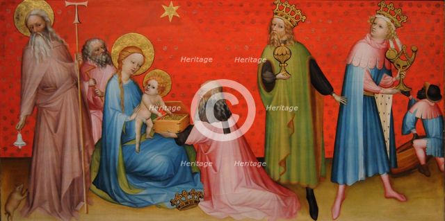 Adoration of the Magi with Saint Anthony Abbot, ca 1400. Artist: Anonymous  