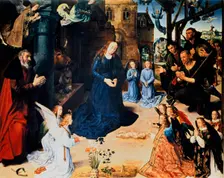 Adoration of the Shepherd 1476-1479. Artist: Hugo van der Goes
