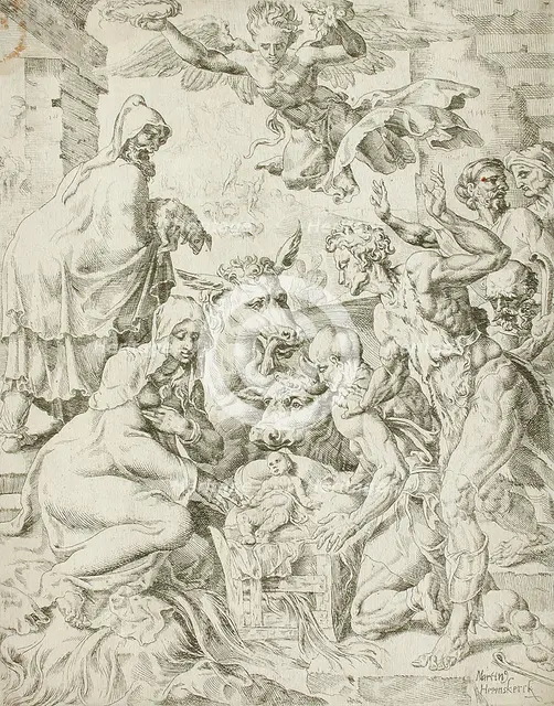 Adoration of the Shepherds, 1548. Creator: Unknown.