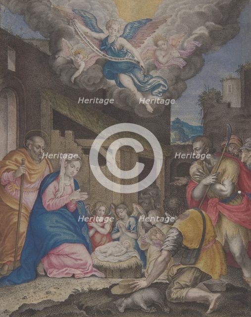 Adoration of the Shepherds, 1575-1600. Creator: Anon.