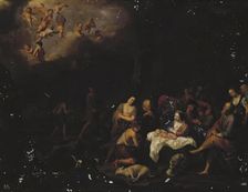 Adoration of the Shepherds, 1650. Creator: Cornelis van Poelenburgh