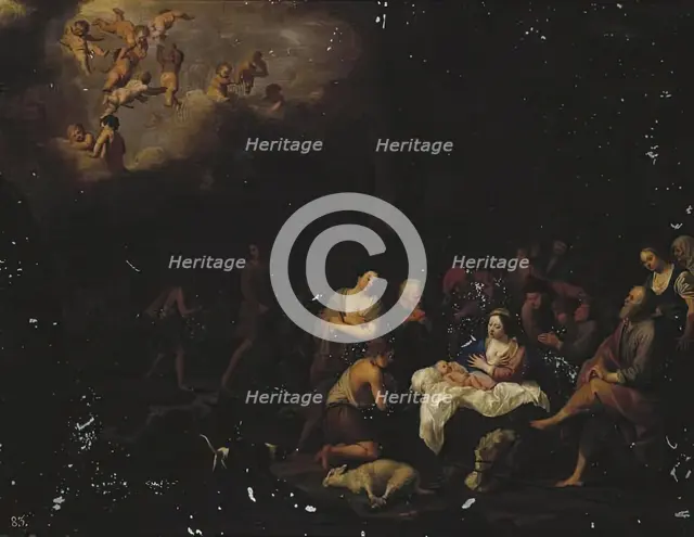 Adoration of the Shepherds, 1650. Creator: Cornelis van Poelenburgh.