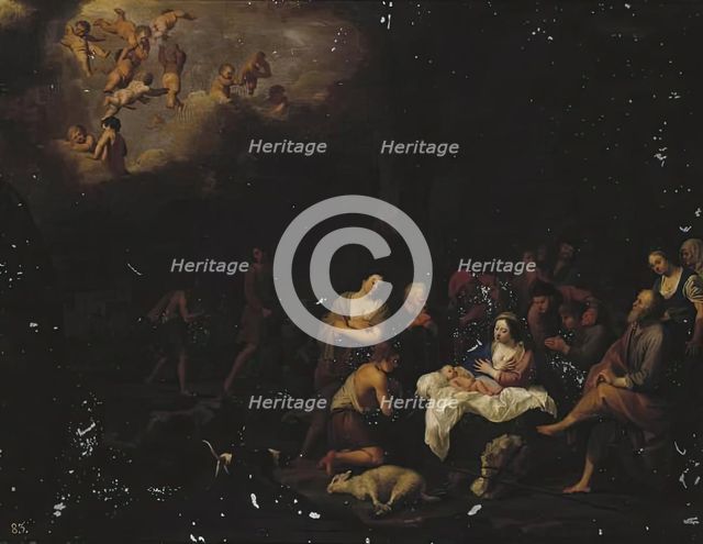 Adoration of the Shepherds, 1650. Creator: Cornelis van Poelenburgh.