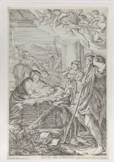 Adoration of the Shepherds, 1654-1718. Creator: Giuseppe Maria Mitelli