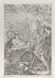 Adoration of the Shepherds, 1654-1718. Creator: Giuseppe Maria Mitelli