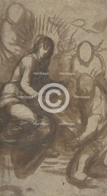 Adoration of the Shepherds(?), 16th century. Creator: Anon.