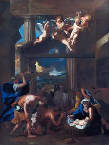 Adoration of the Shepherds, 17th century. Creator: School of Nicolas Poussin