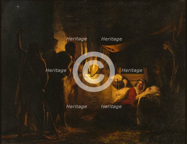 Adoration of the Shepherds, 1882. Creator: Carl Bloch.