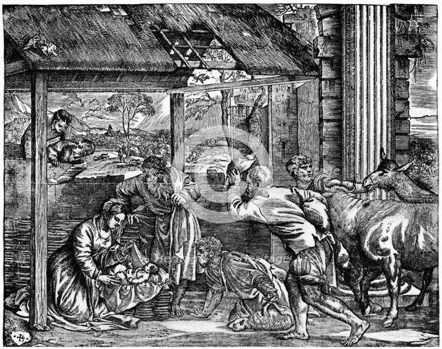 'Adoration of the Shepherds', 1937. Artist: Domenico dalle Greche