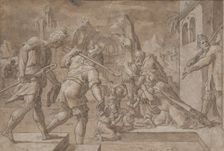 Adoration of the Shepherds, ca. 1549-50. Creator: Master Of The Liechtenstein Adoration
