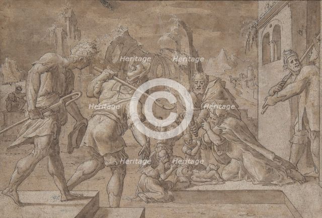 Adoration of the Shepherds, ca. 1549-50. Creator: Master Of The Liechtenstein Adoration.