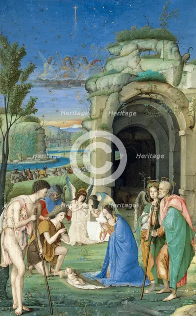Adoration of the Shepherds, ca. 1500. Creator: Francesco Marmitta.