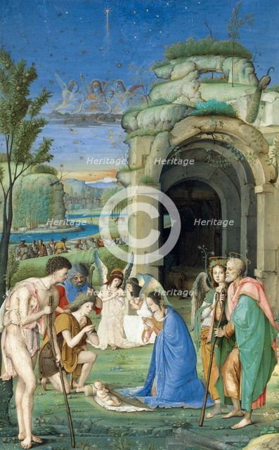 Adoration of the Shepherds, ca. 1500. Creator: Francesco Marmitta.