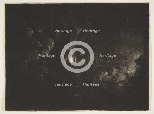 Adoration of the Shepherds: A Night Piece, ca. 1657. Creator: Rembrandt Harmensz van Rijn.