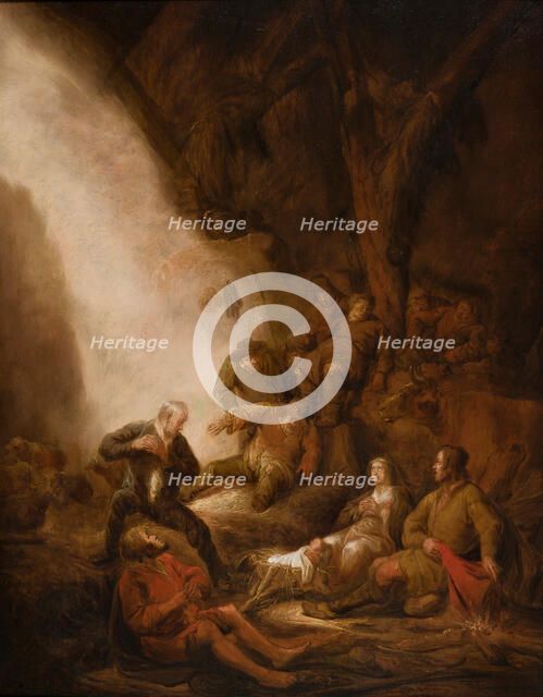 Adoration of the Shepherds, about 1645. Creator: Benjamin Gerritz Cuyp.