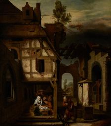 Adoration of the Shepherds, about 1660. Creator: Nicolaes Maes