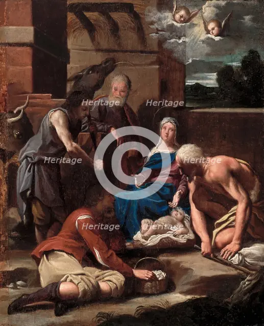Adoration of the Shepherds, between 1615 and 1625. Creator: Carlo Bononi.