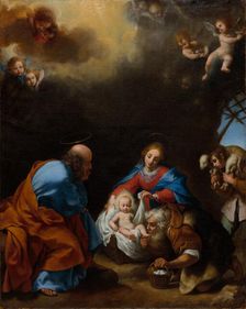 Adoration of the Shepherds, c. 1670. Creator: Carlo Dolci (Italian, 1616-1687)