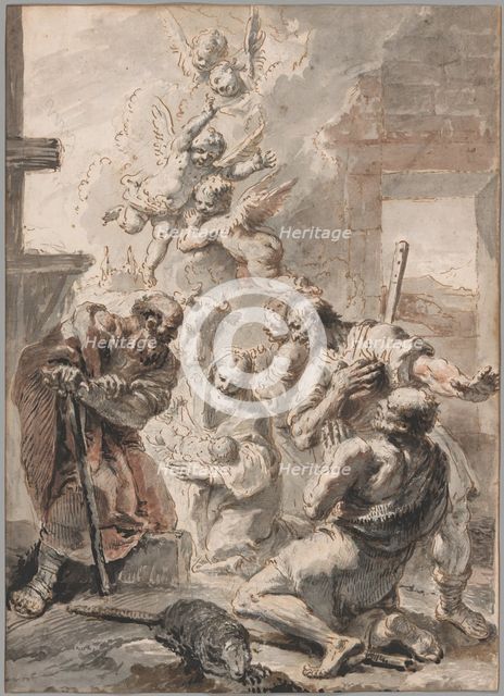 Adoration of the Shepherds, c.1750. Creator: Francesco Fontebasso.