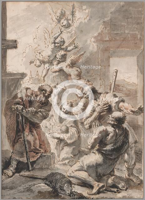 Adoration of the Shepherds, c.1750. Creator: Francesco Fontebasso.