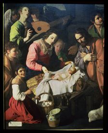 Adoration of the Shepherds detail, by Francisco de Zurbarán