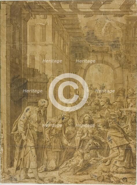 Adoration of the Shepherds, n.d. Creators: Hans von Aachen, Giuseppe Heintz.