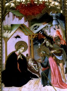 Adoration of the Shepherds table of the altarpiece of the Virgin of the Scale. Work documente…