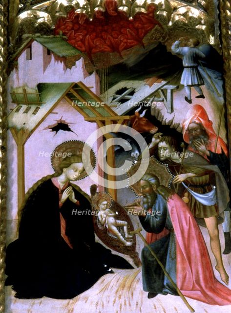  'Adoration of the Shepherds', table of the altarpiece of the Virgin of the Scale. Work documente…