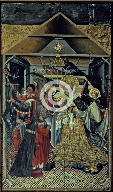 'Adoration of the Shepherds', table of the Verdu altarpiece by Jaume Ferrer II.
