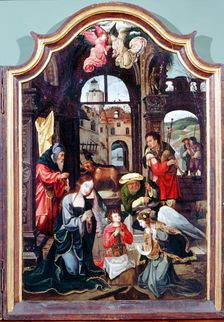 Adoration of the Shepherds triptych, late 15th-early 16th century. Artist: Cornelius Engebrechtsz