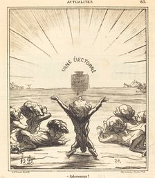 Adoremus!, 1869. Creator: Honore Daumier